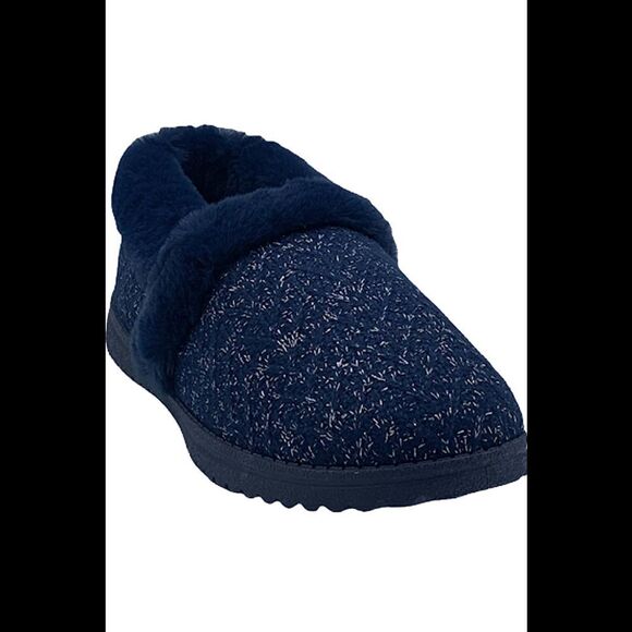 Skechers Cozy Lite Sparkle Knit Slippers Sweet Walk Navy - Medium - Picture 2 of 5